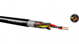 UL-2-LIYCY 8 X 2 X AWG28 [100 м], Control Cable, 14 x 0.08 mm2, Shielded, Stranded Tin-Plated Copper Wire, Black, Kabeltronik