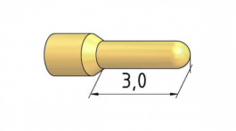 5310/G-D1-1.5N-AU-0.8, Spring contact 8 A 19.5 mm Round Head, Hartmann