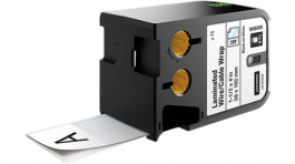1868709, XTL Laminated Cable Labels Black on White, Dymo