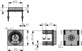 FDAL 246222, LED bar display for rotary encoders, SIGNAL-CONSTRUCT