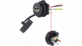 1310-0005-01, Кабель / адаптер; гнездо USB A, вилка USB A; V: USB 2.0; IP65, Encitech Connectors