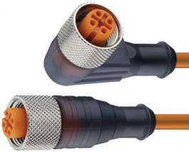 RKWT 4-07/2 M, Соединительный кабель; M12; PIN:4; угловой; 2м; вилка; 250ВAC; 4А, Lumberg Automation (Belden brand)