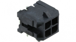 43045-0401, Гнездо; провод-плата; "папа"; Micro-Fit 3.0; 3мм; PIN:4; THT; 8,5А, Molex