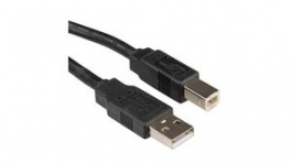 11.02.8849, Cable USB-A Plug - USB-B Plug 12m USB 2.0 Black, Roline