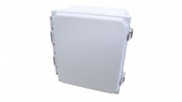PJU12106L, Type 4X Junction Box with Solid Snap Latch Cover, 261x156x306mm, Polyester, Grey, Hammond