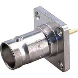 23 BNC-50-0-16/133 NE, Panel-mount female receptacle BNC 50 Ohm, 4 GHz, Female, BNC Straight, Huber+Suhner