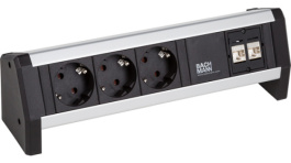 902.195, Power Strip, 3xDE, 2xCAT6, 2m, Bachmann