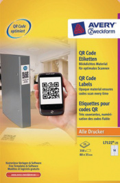 L7122-25, QR code labels 80 x 35 mm, Zweckform