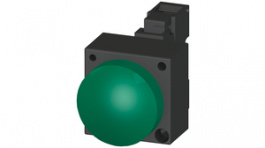 3SB32046BA40, Indicator lamp with holder BA9s, Plastic, green, Siemens