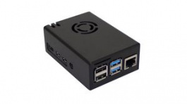 CBRPI4B-2U-BK, 2U Raspberry Pi 4B Enclosure 89.3x62.4x34mm Black Polystyrene, CamdenBoss