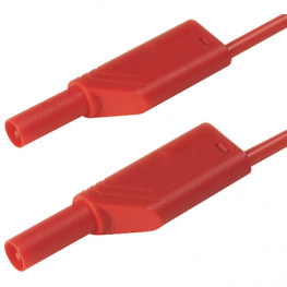 MLS WS 25/2.5 ROT / RED, Safety test lead diam. 4 mm Red 25 cm 2.5 mm2 CAT II, SKS Kontakttechnik