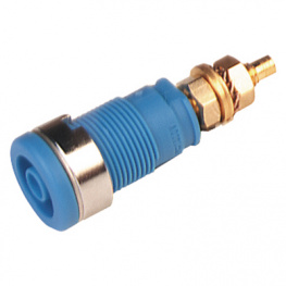 SEB 2600 G M4 BLUE, Safety socket diam. 4 mm Blue CAT III, SKS Kontakttechnik