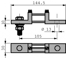 1700V3340, Shunt 250 A/60 mV, Gossen Metrawatt