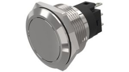 82-6551.2000, Pushbutton Switch, 1CO, Maintained Function, Silver, EAO