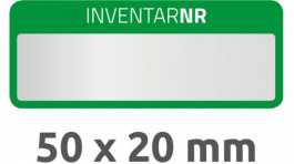 6908, Inventory Labels, 10 sheets/50 labels, 50 x 20 mm, Silver / Green, Zweckform