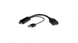 12033147, Adapter, HDMI Plug/USB-A Plug - DisplayPort Socket, Roline