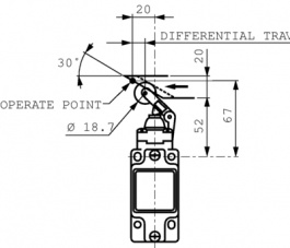 GLAC01D, Limit Switch, 1 Break Contact (NC) / 1 Make Contact (NO), Ro, Honeywell