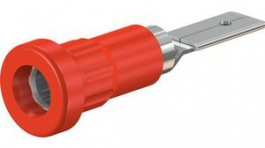 23.1015-22, Press-in Socket \x1a4mm Red 25A 60V Nickel-Plated, Staubli (former Multi-Contact )
