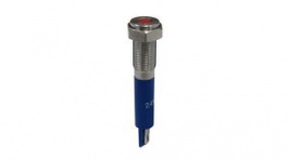 RND 210-00693, Vandal Resistant LED Indicator, Red, 6mm, 24VDC, Soldering Lugs, RND Components