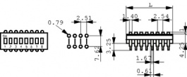 1825057-5, DIL-переключатели THD 6P, TE connectivity