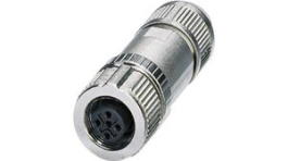 1424680, M12 PROFIBUS DP Straight Cable Socket, 2 Poles, B-Coded, Push-In, Phoenix Contact