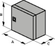 EB1549.500 Electrical housing grey, RAL 7035 structure 200 x 200 x 120 mm Sheet steel