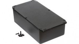 1590R1FLBK, Die Cast Enclosure Flanged Lid, 111 x 192 x 57 mm, Black, IP54, 1590, Hammond