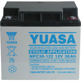 NPC38-12I, Lead-Acid Battery, 12 V 38 Ah, Yuasa