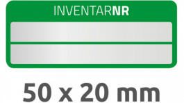6912, Inventory Labels, 10 sheets/50 labels, 50 x 20 mm, Silver / Green, Zweckform