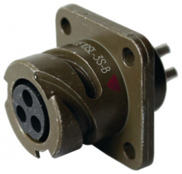 CA3102E14S-5SB, Panel-mount receptacle, female 5P, ITT