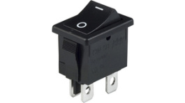 CWSB21AA1F, ROCKER; DPST; Пол: 2; ON-OFF; 6A/250ВAC; черный; нет; Корпус: черный, NKK Switches (NIKKAI, Nihon)