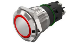 82-5552.2113, Illuminated Pushbutton 1CO, IP65/IP67, LED, Red, Maintained Function, EAO