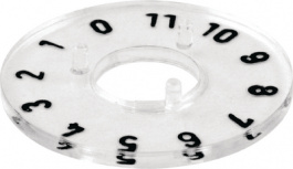 333.204, Disk with numbers 28 mm Transparent, Mentor