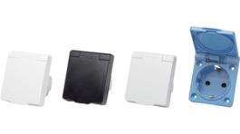 239619000, Socket 1-gang 60 x 50 x 30 mm 10/16 A F (CEE 7/4) White, SCHNEIDER ELECTRIC