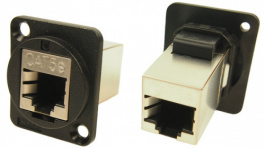 CP30220S, RJ45 Panel Mount Adapter, XLR Housing, Shielded, CAT5e 8P8C, Cliff