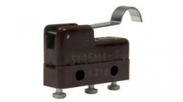 311SM4-T, Микропереключатель; с рычагом с имитацией ролика; SPDT; ON-(ON), Honeywell