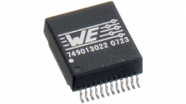 7490100110A, LAN transformer SMD 1:1 350 uH Ports=1, WURTH Elektronik