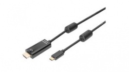 AK-300330-020-S, Video Cable, HDMI Plug - USB-C Plug 2m, DIGITUS