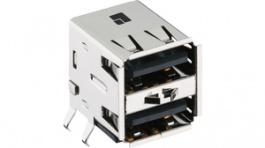 2410 09, USB 2.0 A connector, Socket, angled, Lumberg Connect