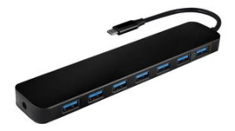 14.99.5040, USB Hub with Power Supply, USB 3.2, USB C Plug, Black, Value