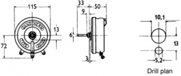 22/120G 10R, Rheostat 10 Ohm&nbsp;&nbsp;±&nbsp;&nbsp;10 % 200 W, Danotherm