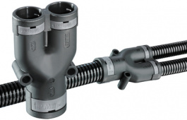 BVYR-231717, Y piece fittingNWblack, PMA AG (Cable protection)