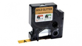 2084349, Лента; Шир: 12мм; Цвет: золотистый; Цвет печати: черный; Дл: 3м, Dymo