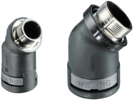 NVAV-M323-13, Fitting 45° elbowNW23 Black, PMA AG (Cable protection)