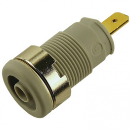SEB 2610 F4,8 GRAU / GREY, Safety socket diam. 4 mm Grey CAT III, SKS Kontakttechnik