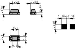 3414.0119.22, SMD Fuse 2 A super fast-blow,USF 0402, Schurter