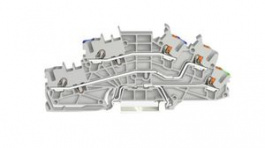2203-6546, Terminal Block, Push-In, 5 Poles, 250V, 24A, 0.25 ... 2.5mm², Grey, Wago