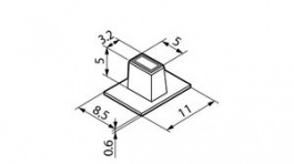 AT4065C, Slide Cap 8.5 mm 11 mm 5 mm, NKK Switches (NIKKAI, Nihon)