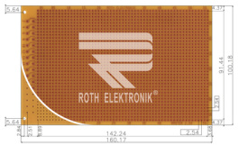 RE525-HP, Laboratory card Phenol hard-paper FR2, Roth Elektronik