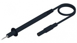 PL 2700 S SW, Safety Test Lead with Probe \x1a4mm 1m Black Nickel-Plated Brass, SKS Kontakttechnik